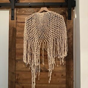 Anthropologie fish net shawl